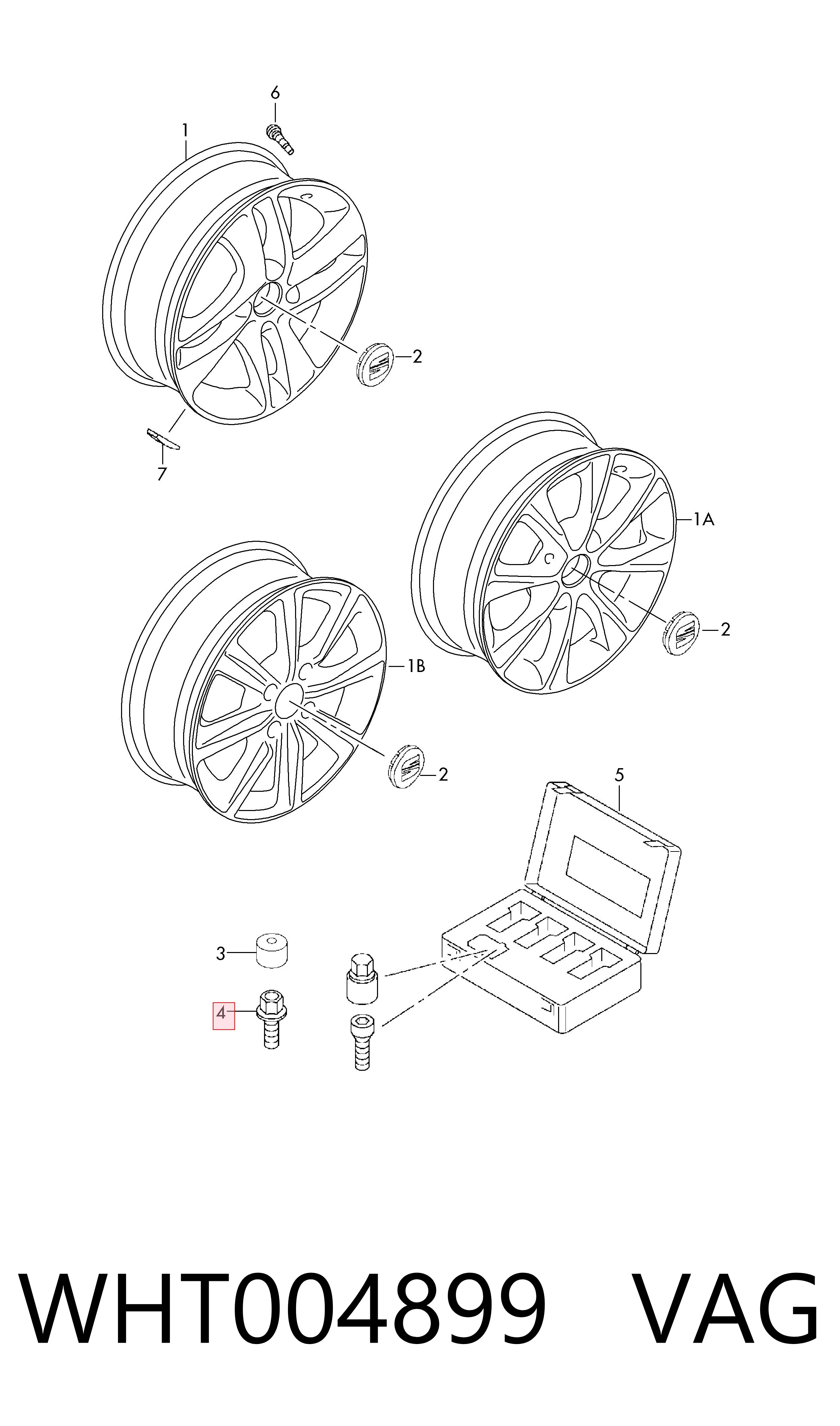 WHT004899 VAG Болти до колеса