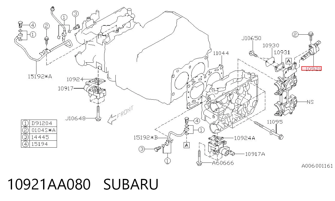 10921AA080 Subaru Клапан електромагнітний положення розподільного