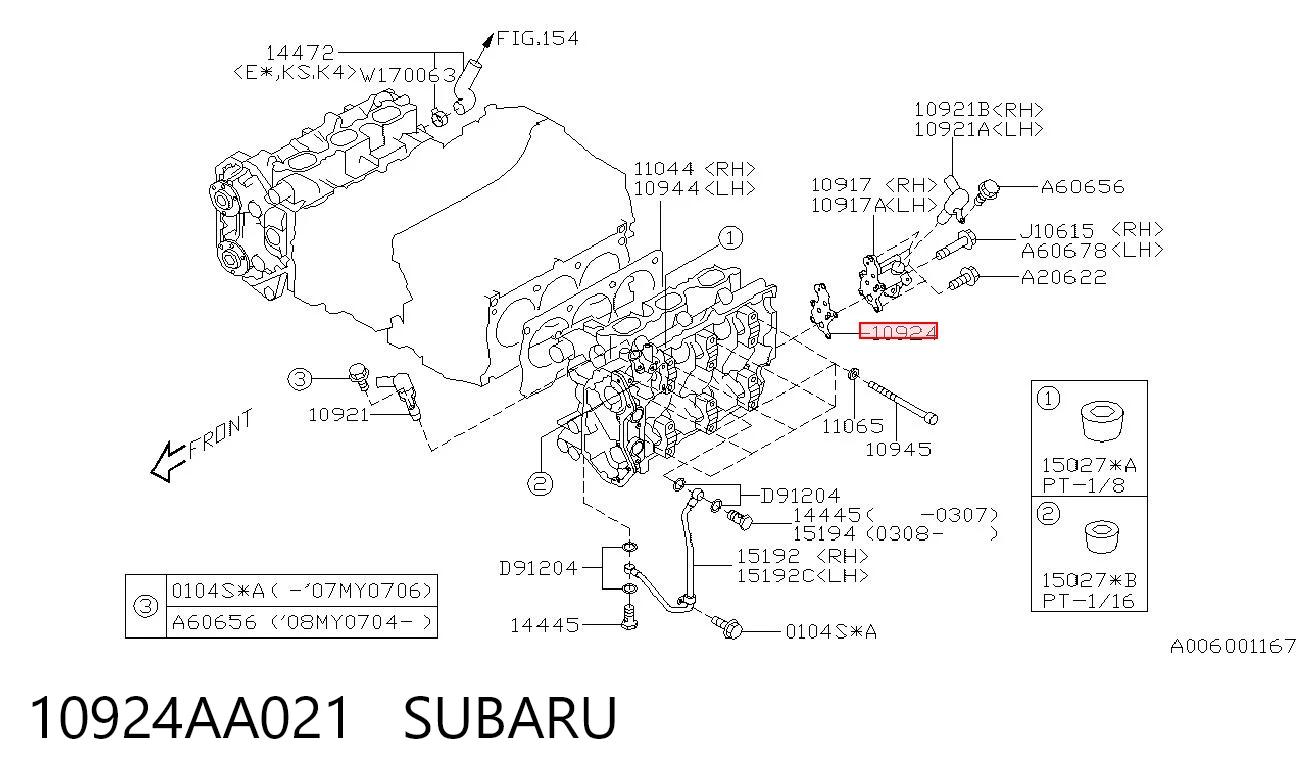 10924AA021 Subaru 
