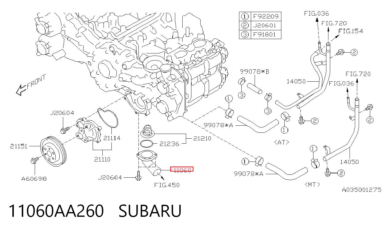 11060AA260 Subaru 