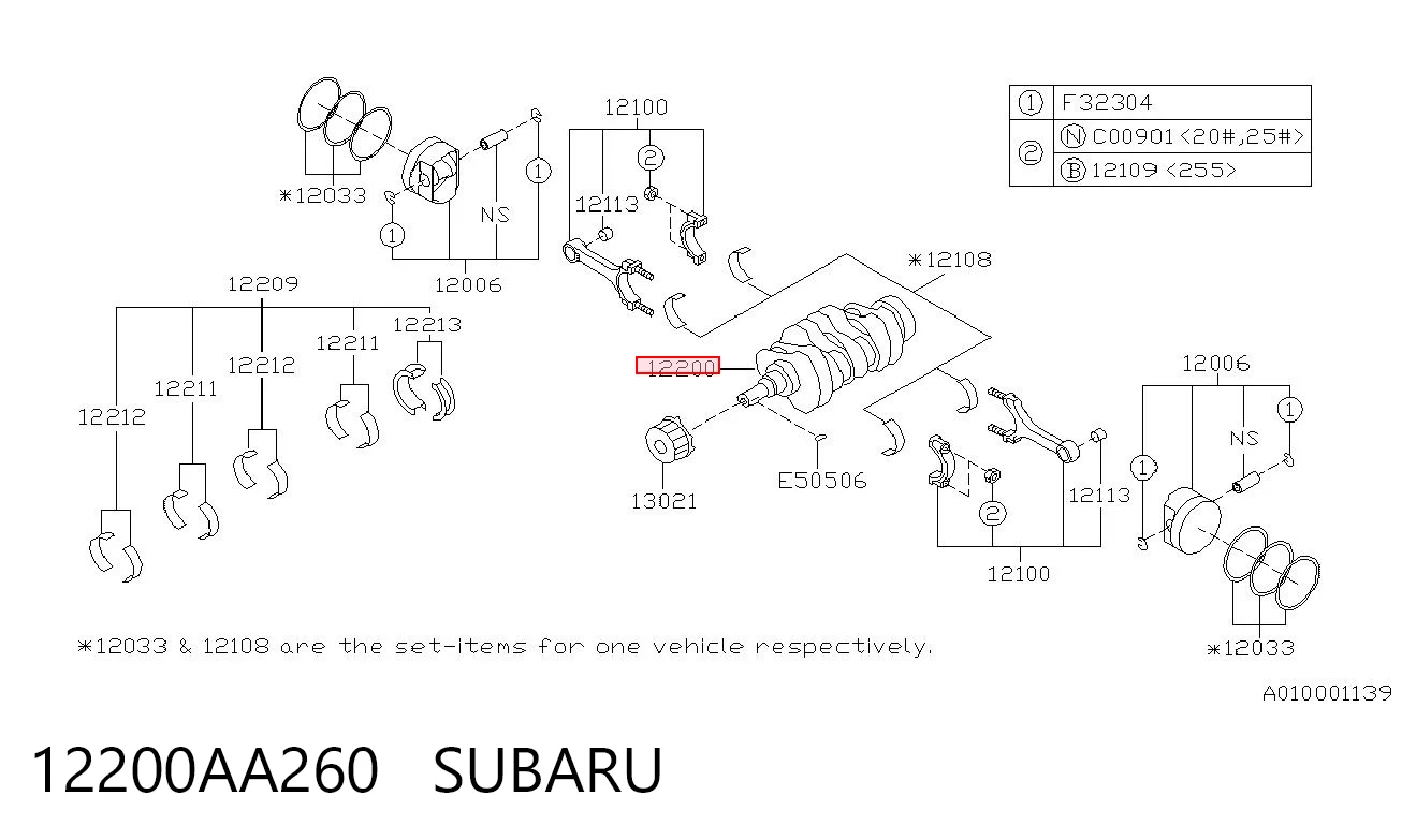 Купити Колінвал Subaru Legacy IV B13