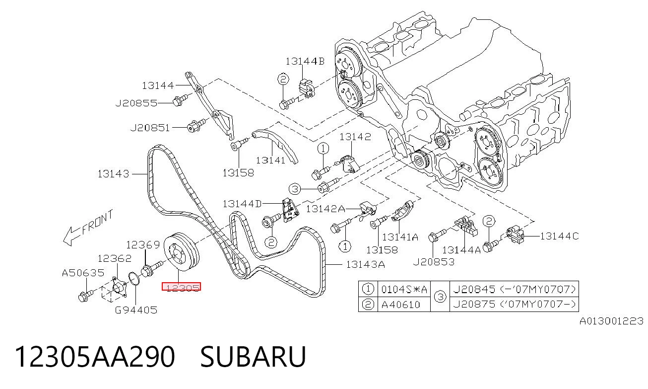Демпферний шків колінвала Subaru Tribeca B9