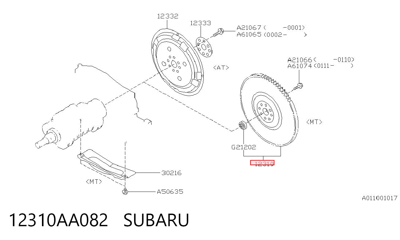 Демпферний маховик на Subaru Impreza II GD