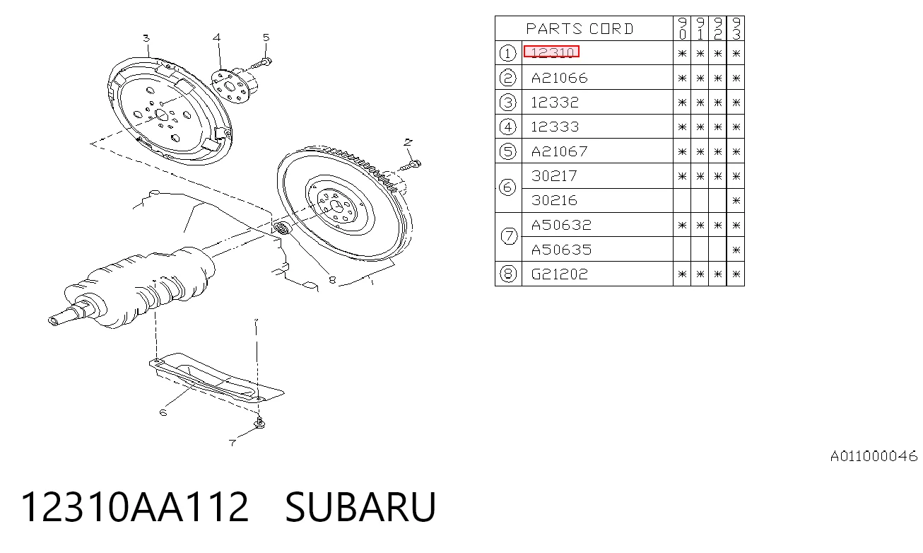 Маховик двигуна Subaru Impreza II седан (GD) (1999 - 2009) ціна, від 127.41 USD