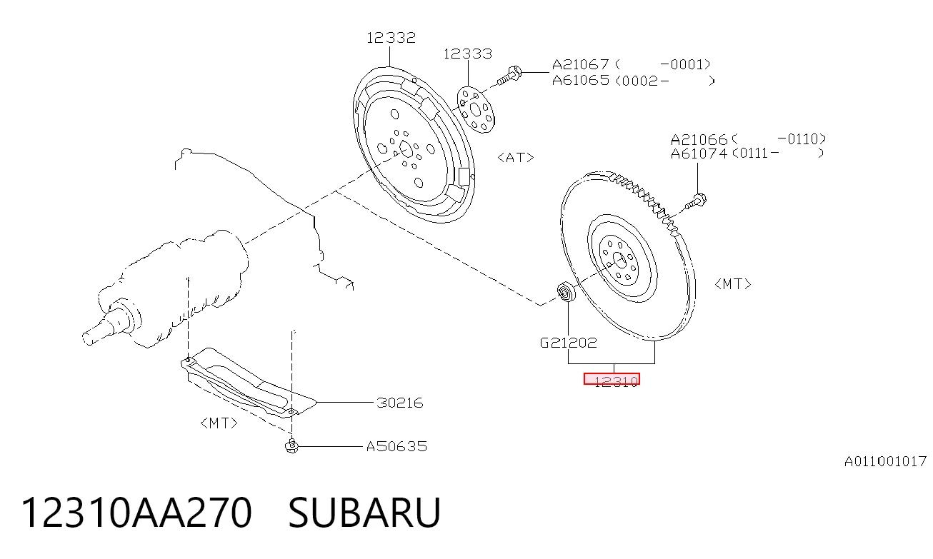 Маховик Subaru Impreza 2