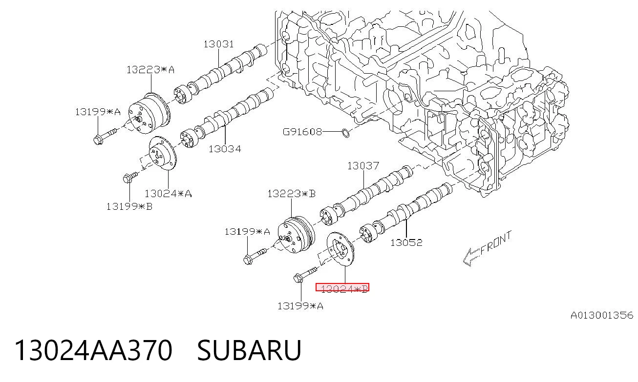 13024AA370 Subaru 