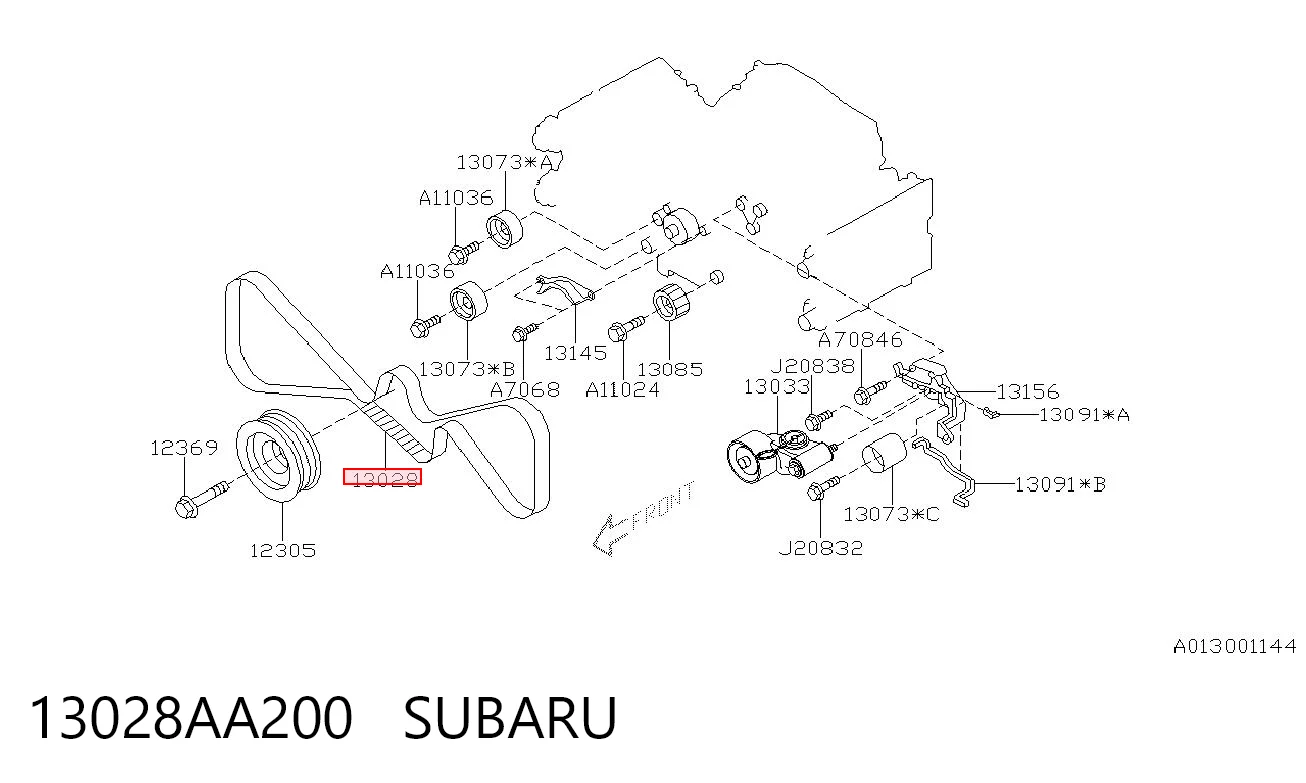 13028AA200 Subaru Ремінь двигуна
