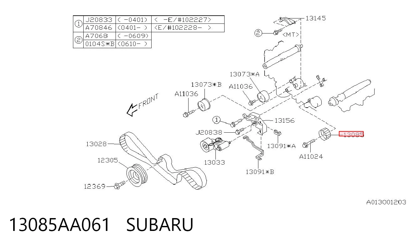 13085AA061 Subaru 