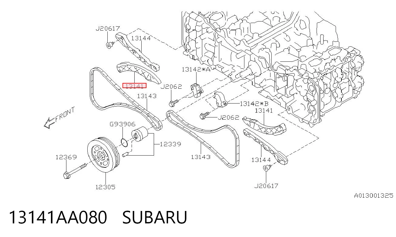 13141AA080 Subaru Башмак натягувача ланцюга ГРМ