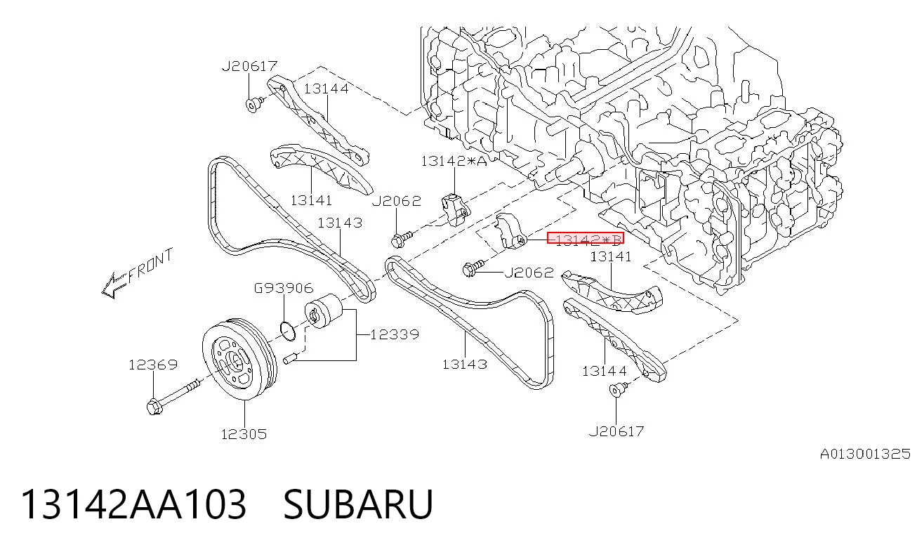 13142AA103 Subaru Натягувач ланцюга ГРМ, лівий