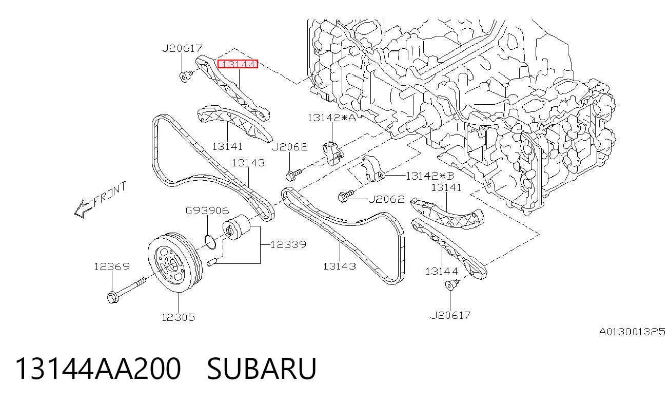 13144AA200 Subaru Заспокоювач ланцюга ГРМ