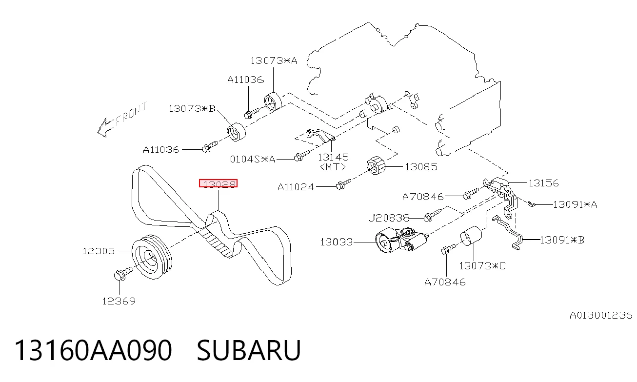 13160AA090 Subaru Ремінь двигуна