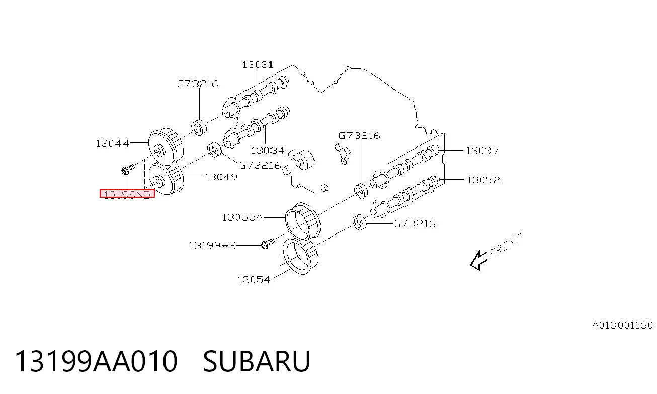 13199AA010 Subaru Болт шестерні распредвала
