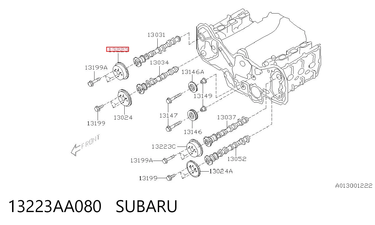 13223AA080 Subaru Зірка-шестерня розподільного валу двигуна, впускного правого