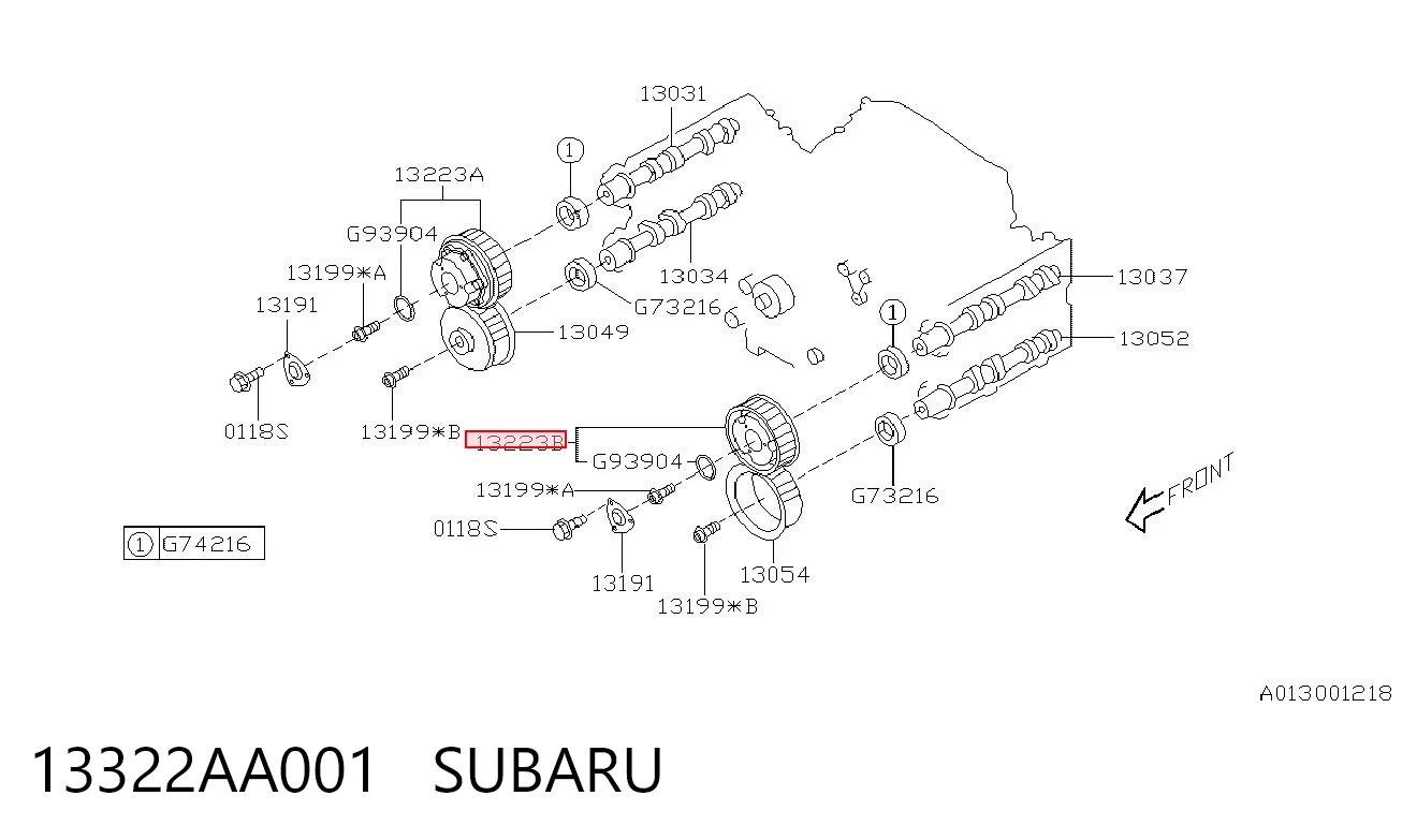 Купити 13322AA001 NIPPON MOTORS Зірка-шестерня розподільного валу двигуна, впускного лівого