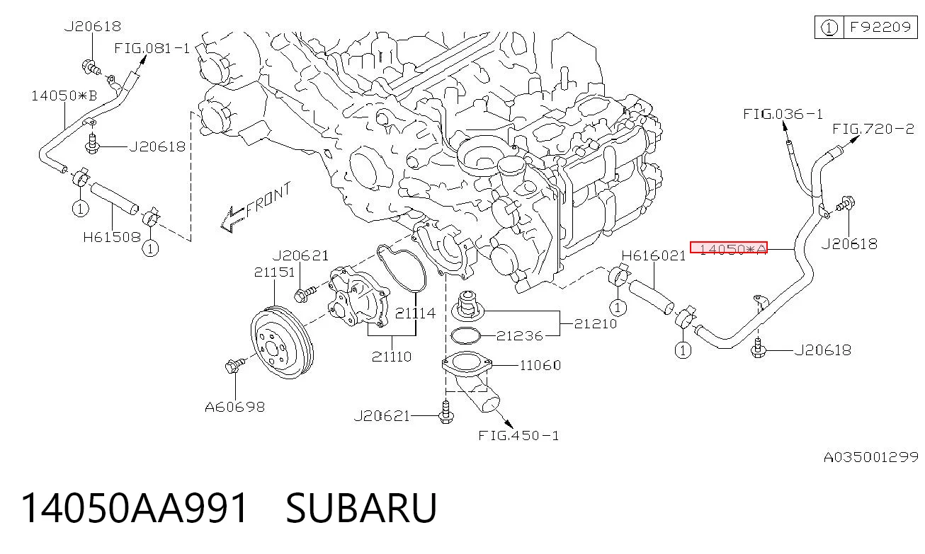 14050AA991 Subaru 