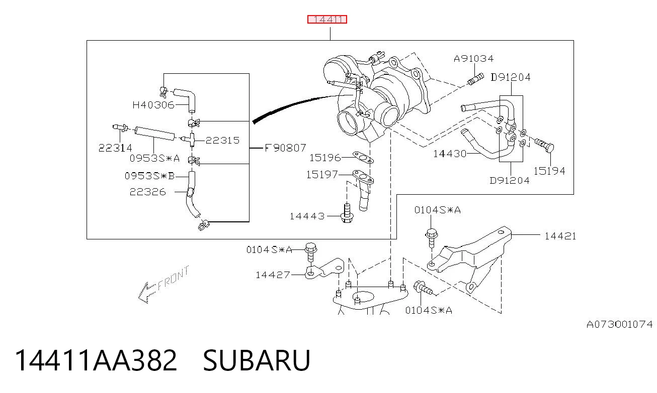 14411AA382 Subaru Турбонаддув