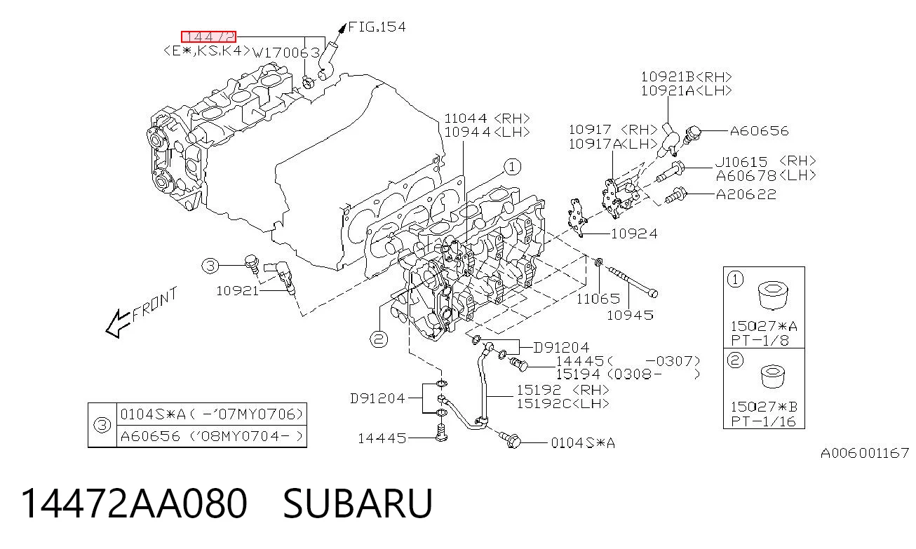 14472AA080 Subaru 