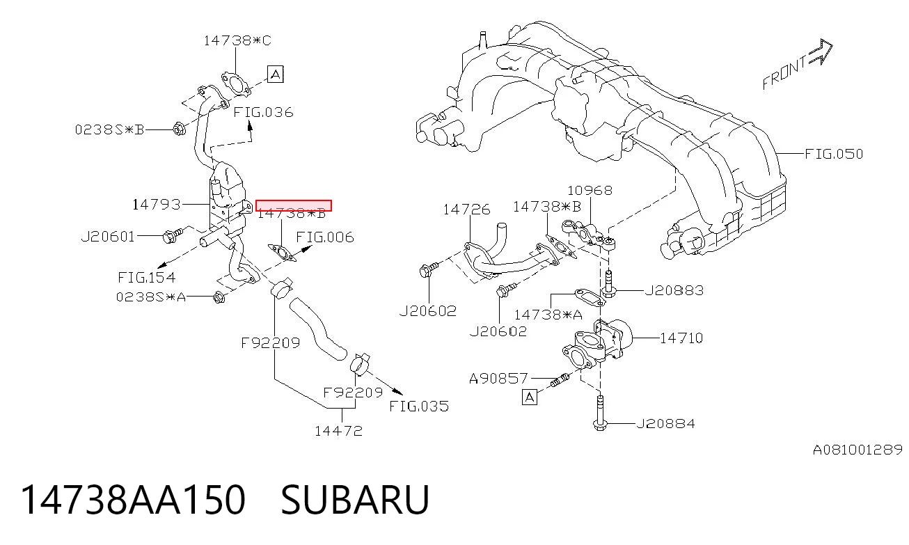 14738AA150 Subaru 