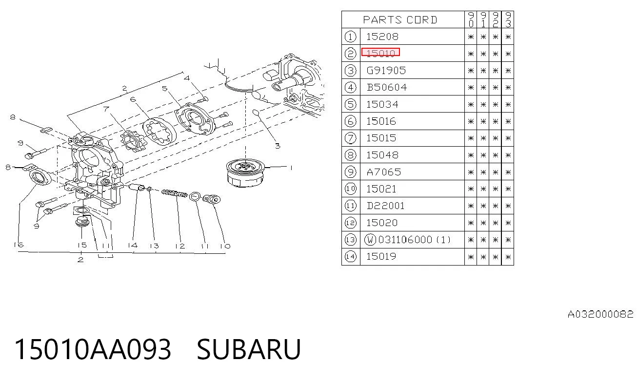 Купити Масляний насос Subaru Legacy II BD, BG