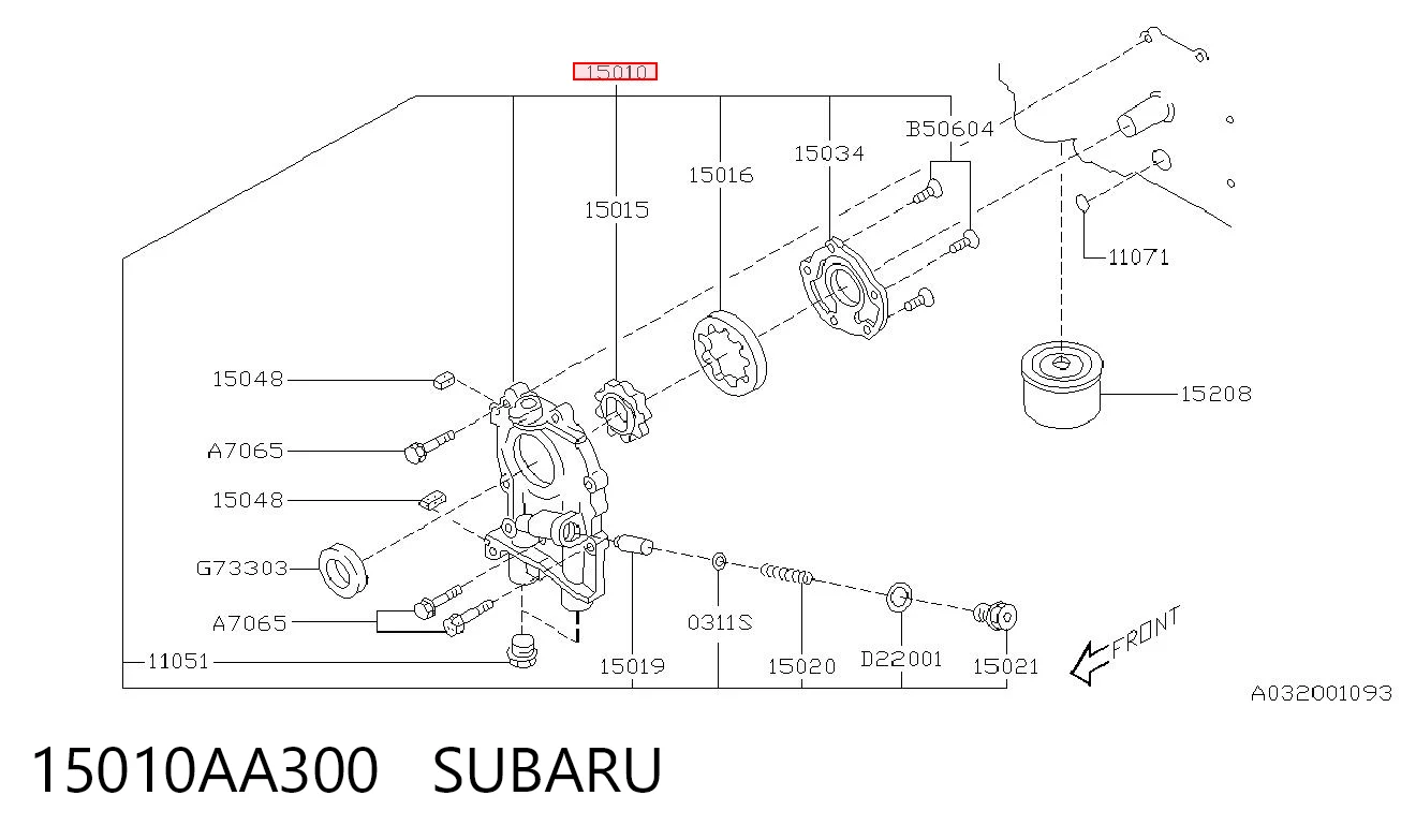 15010AA300 Subaru Масляний насос двигуна