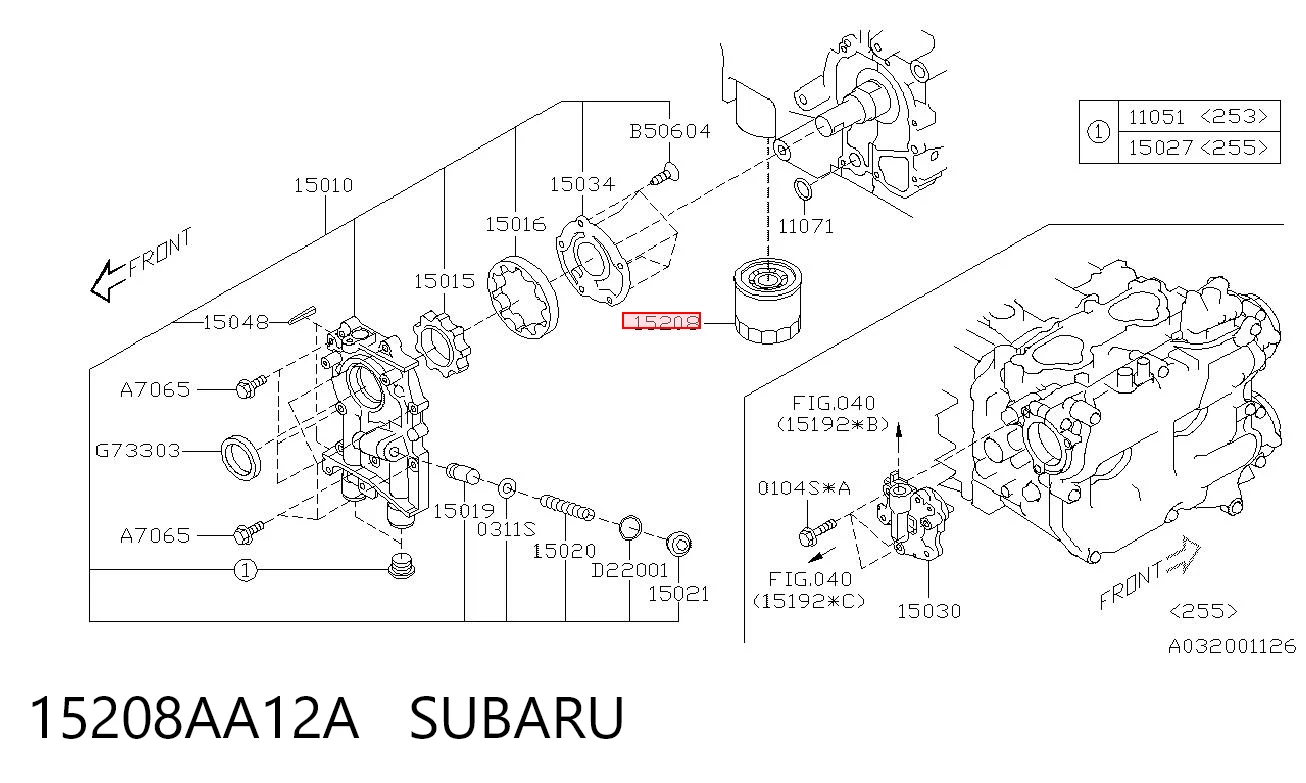 15208AA12A Subaru Фільтр масла