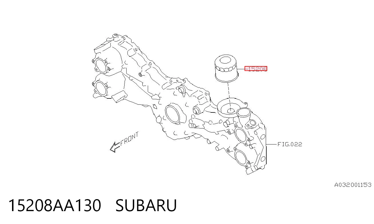 15208AA130 Subaru Фільтр масла
