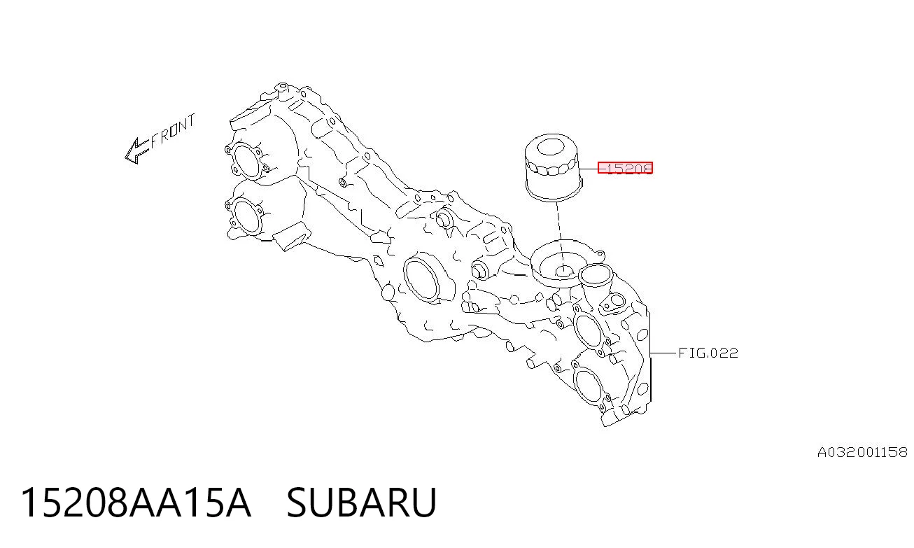 15208AA15A Subaru Фільтр масла