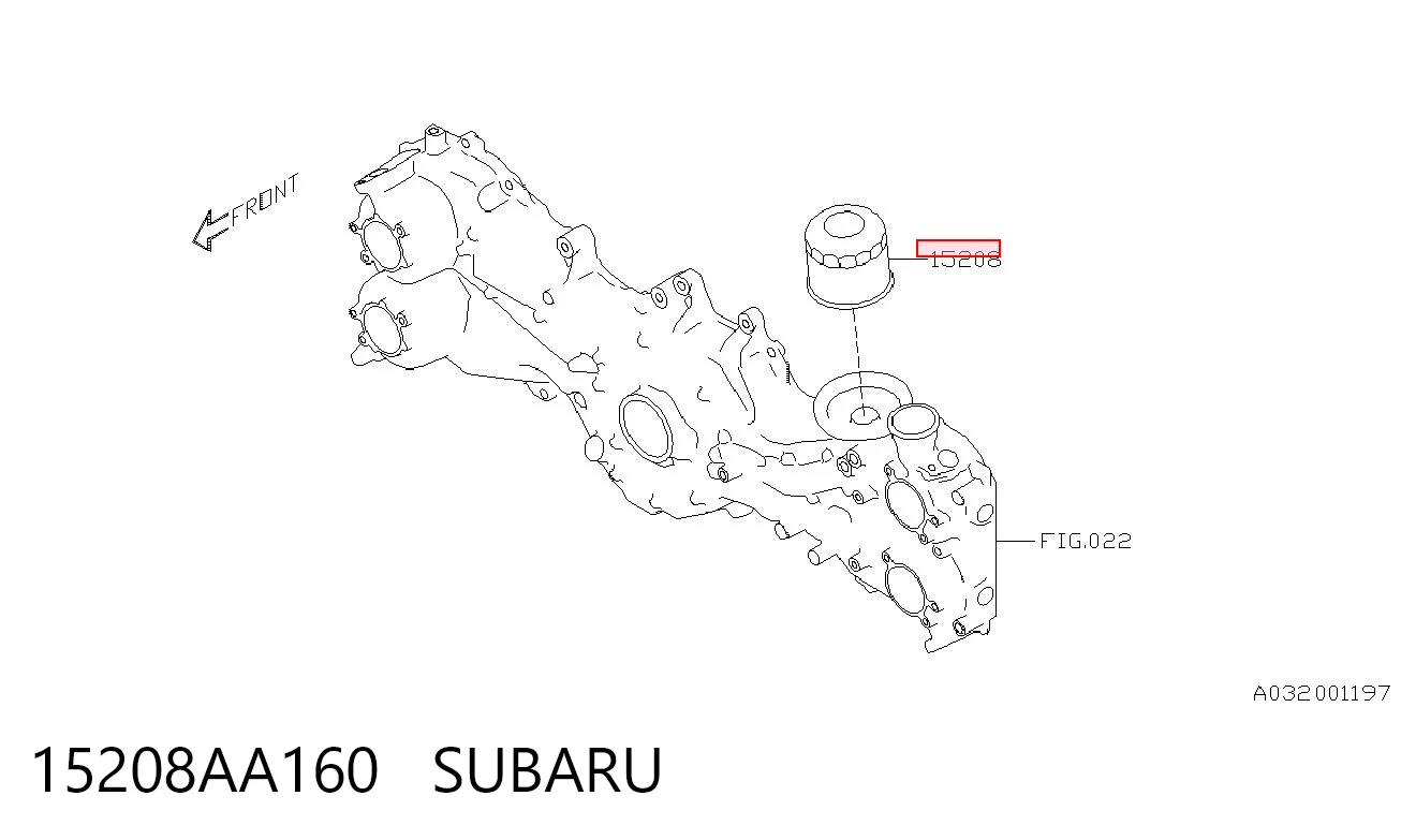 15208AA160 Subaru Фільтр масла