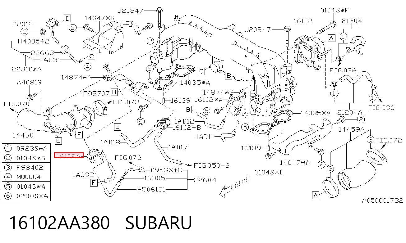 16102AA380 Subaru Механізм стежить підсилювача