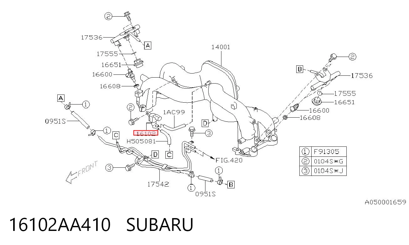 16102AA410 Subaru 