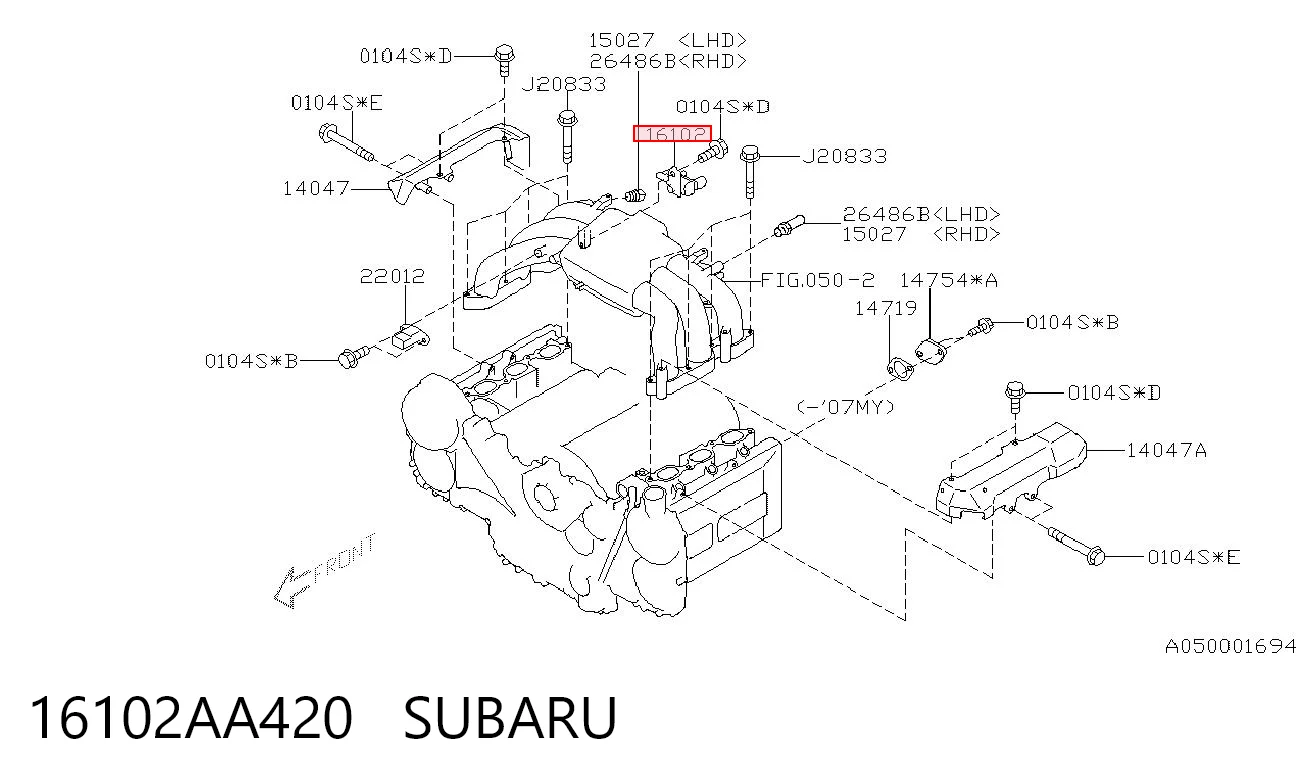 16102AA420 Subaru 