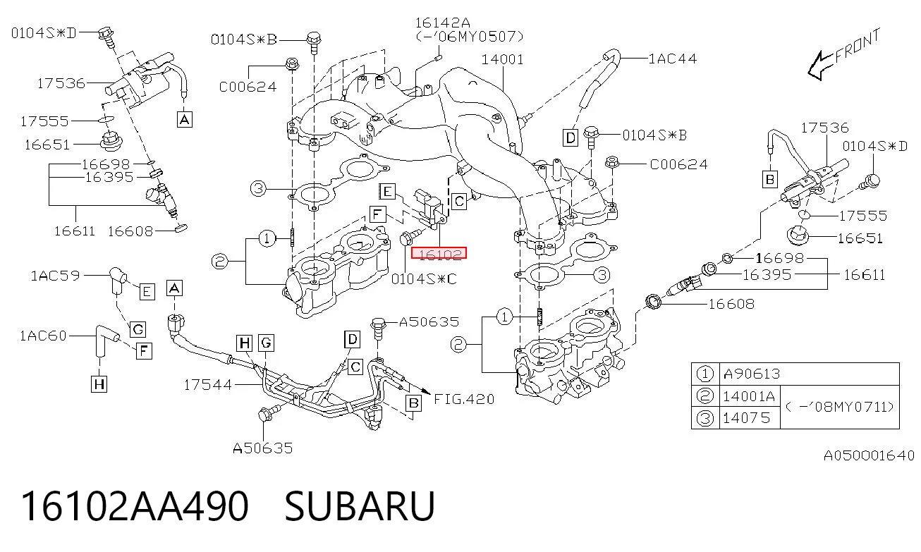 16102AA490 Subaru 