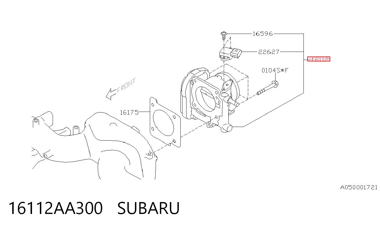 16112AA300 Subaru Дросільна заслінка в зборі