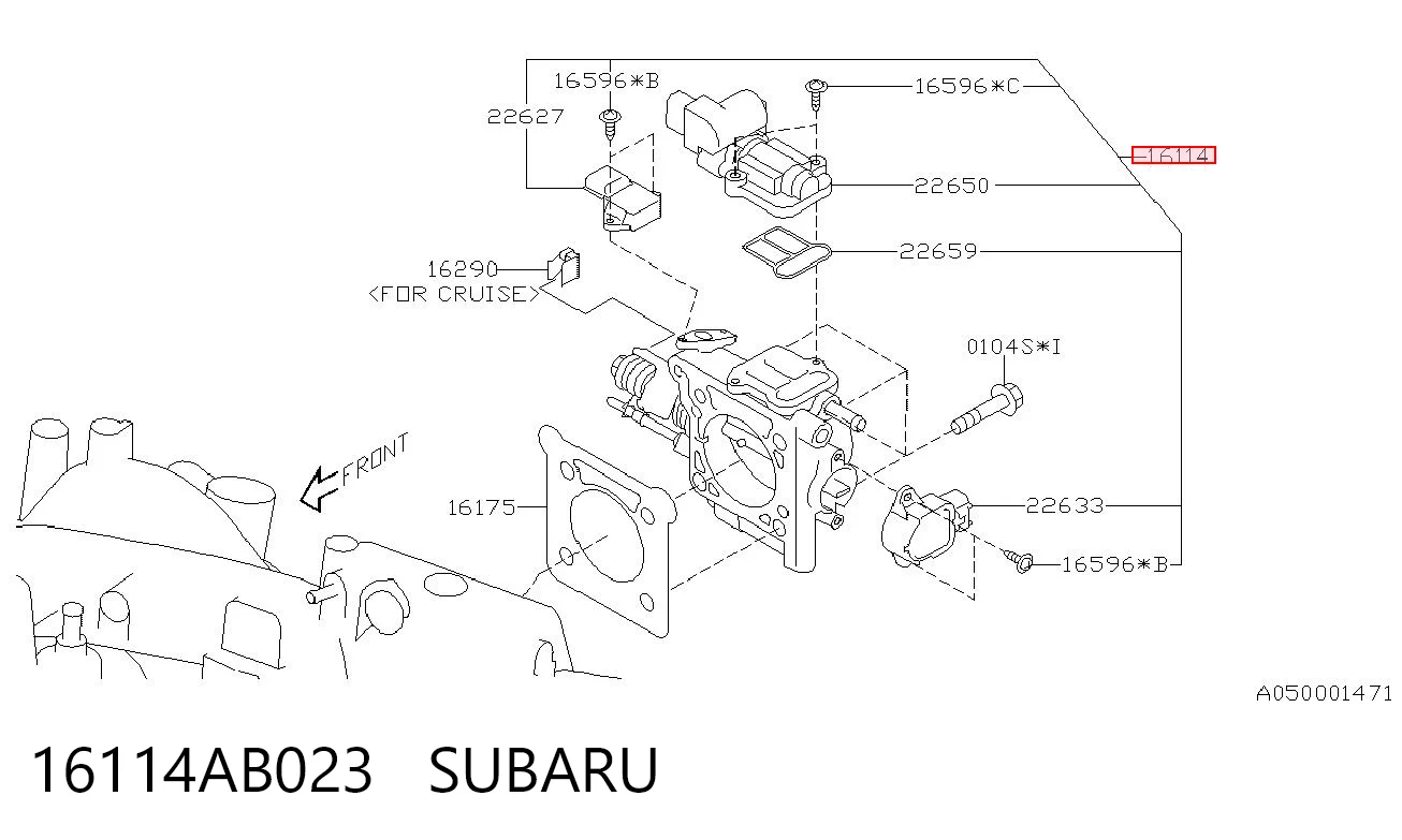 16114AB023 Subaru 