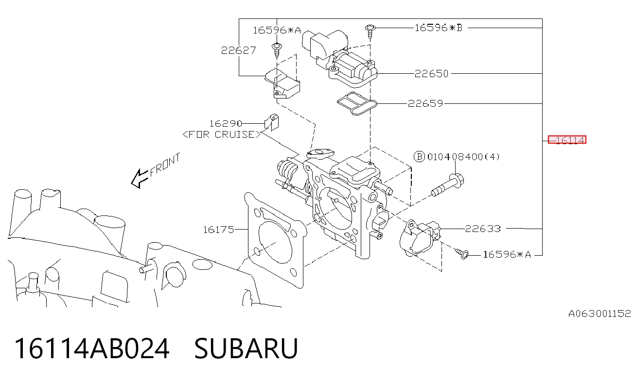 16114AB024 Subaru 