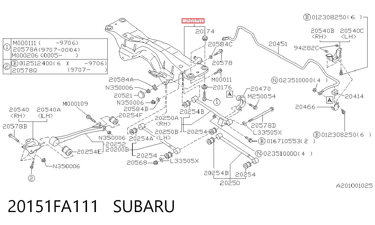 20151FA111 Subaru Підвіска задня
