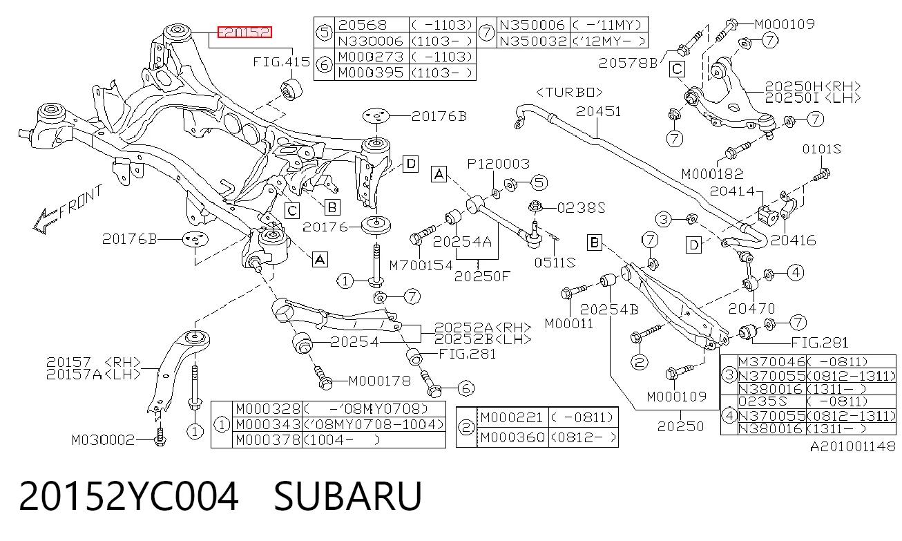  Балка задня Subaru Impreza 3