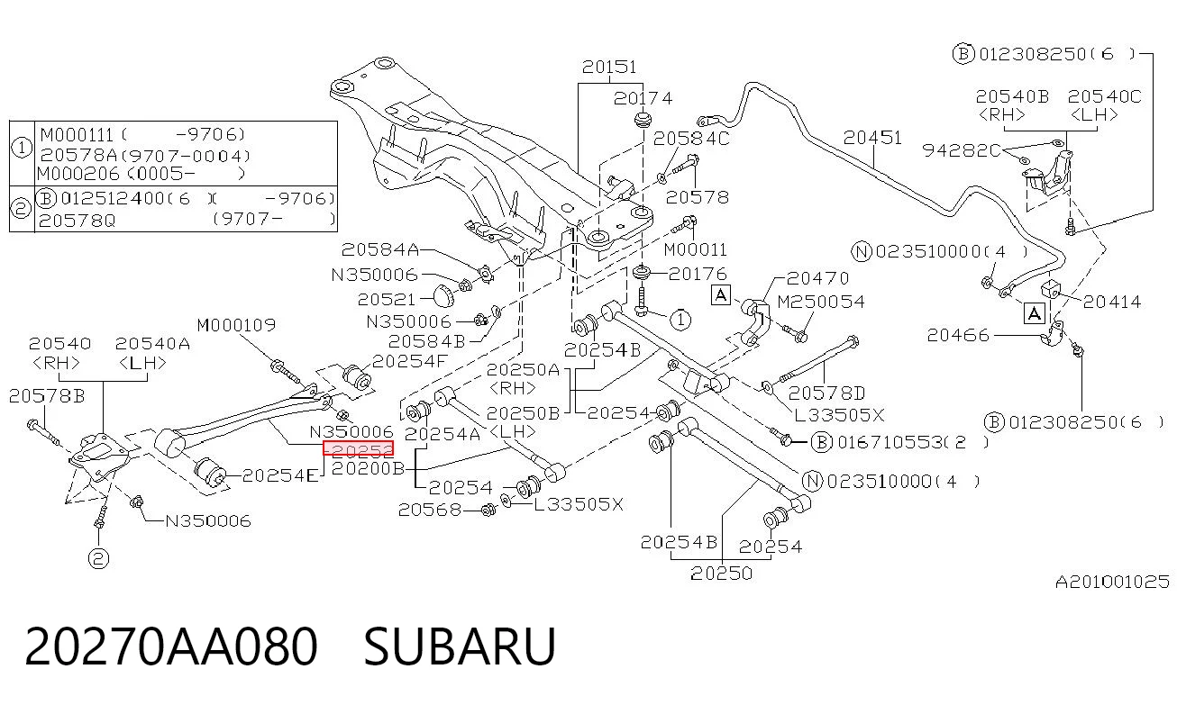 20270AA080 Subaru 