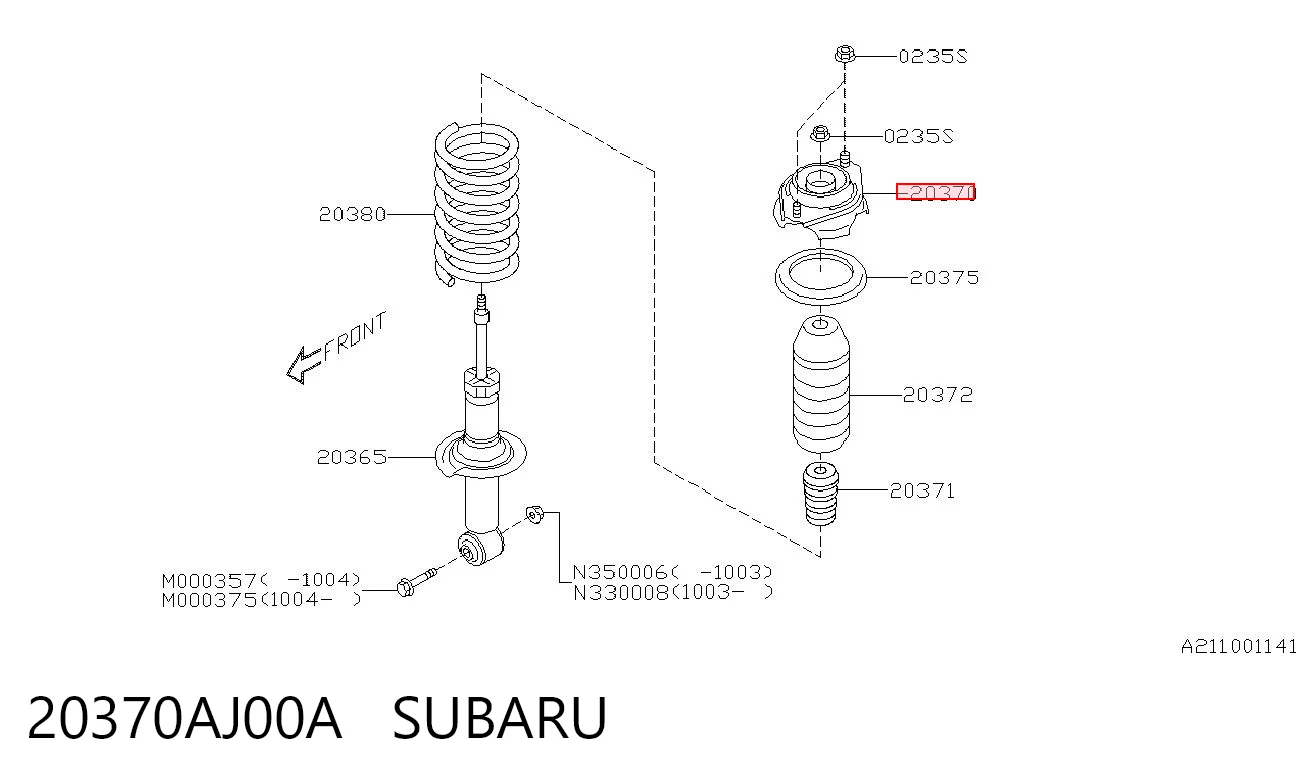 Опора амортизатора на Subaru Outback IV B14, BR