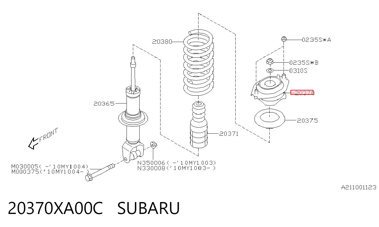 Купити Опора амортизатора заднього Subaru Tribeca  