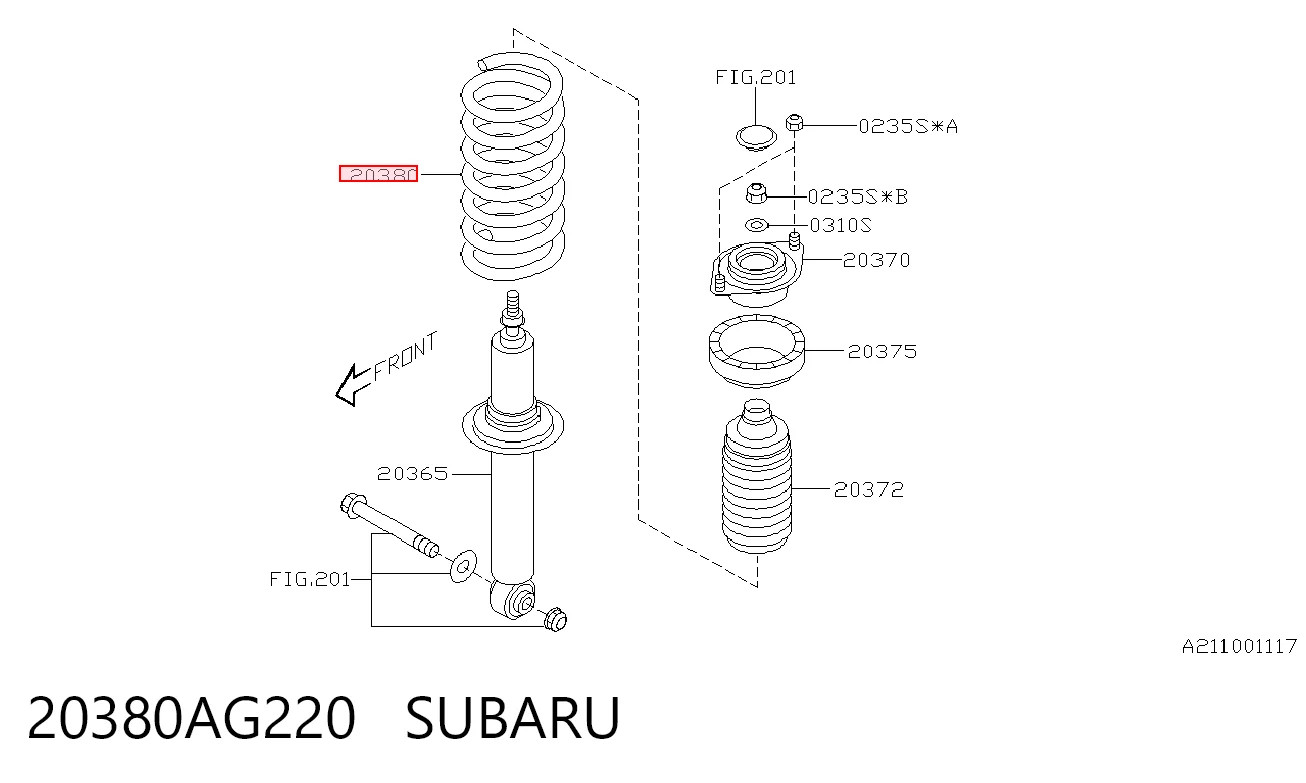Пружина підвіски задня на Subaru Outback III B13, BP