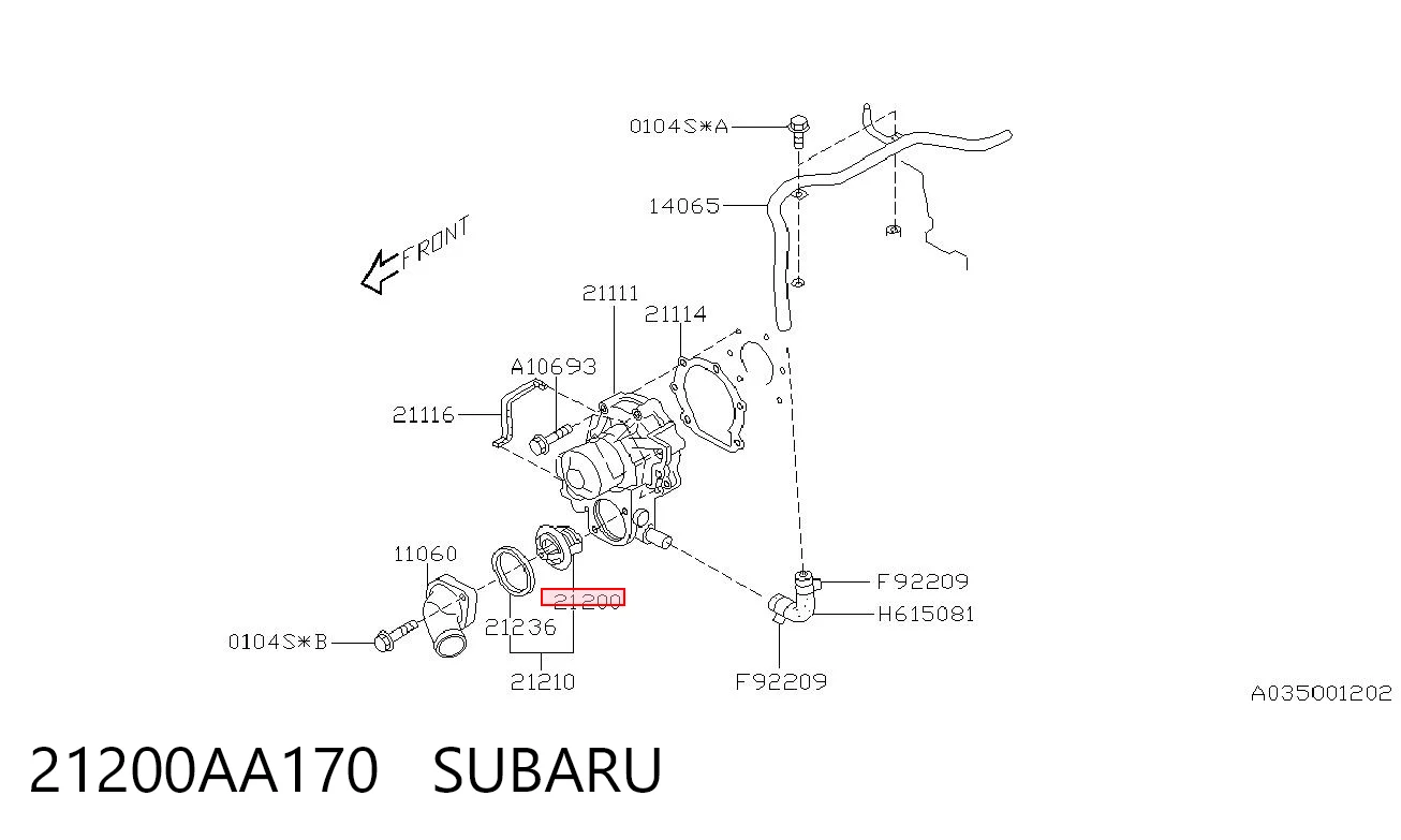 21200AA170 Subaru Авто термостат