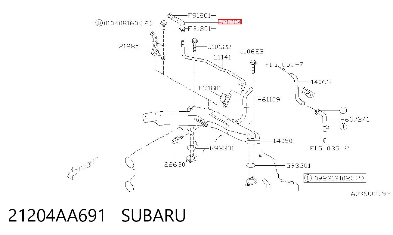 21204AA691 Subaru 
