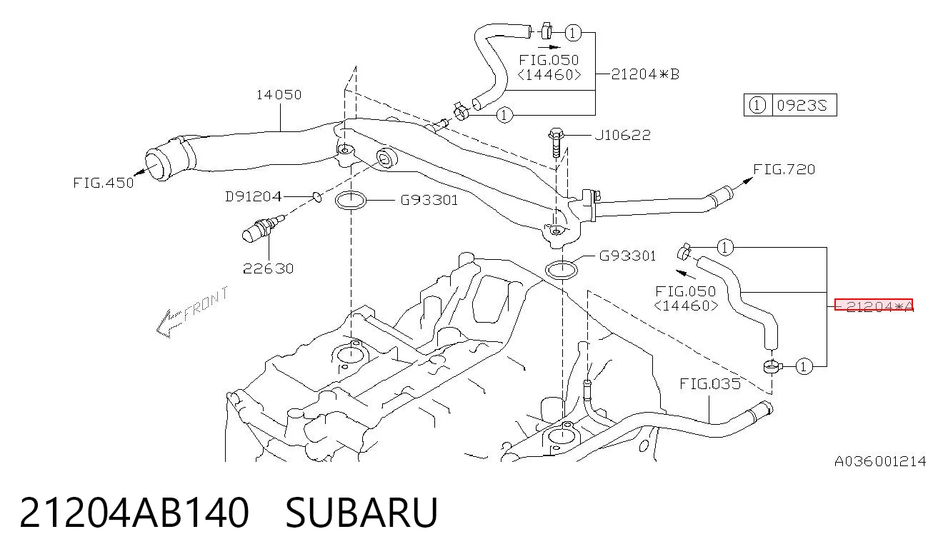21204AB140 Subaru 