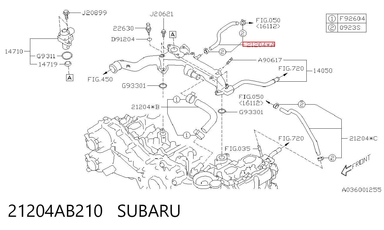 21204AB210 Subaru 
