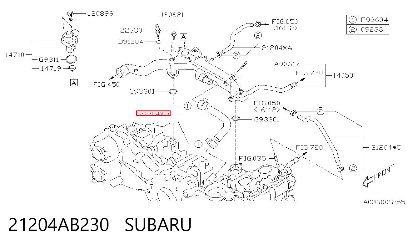 21204AB230 Subaru 