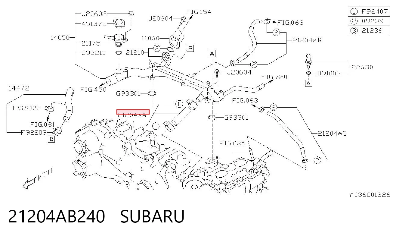 21204AB240 Subaru 