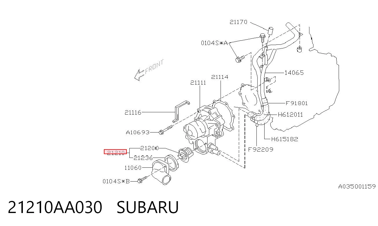 21210AA030 Subaru Авто термостат