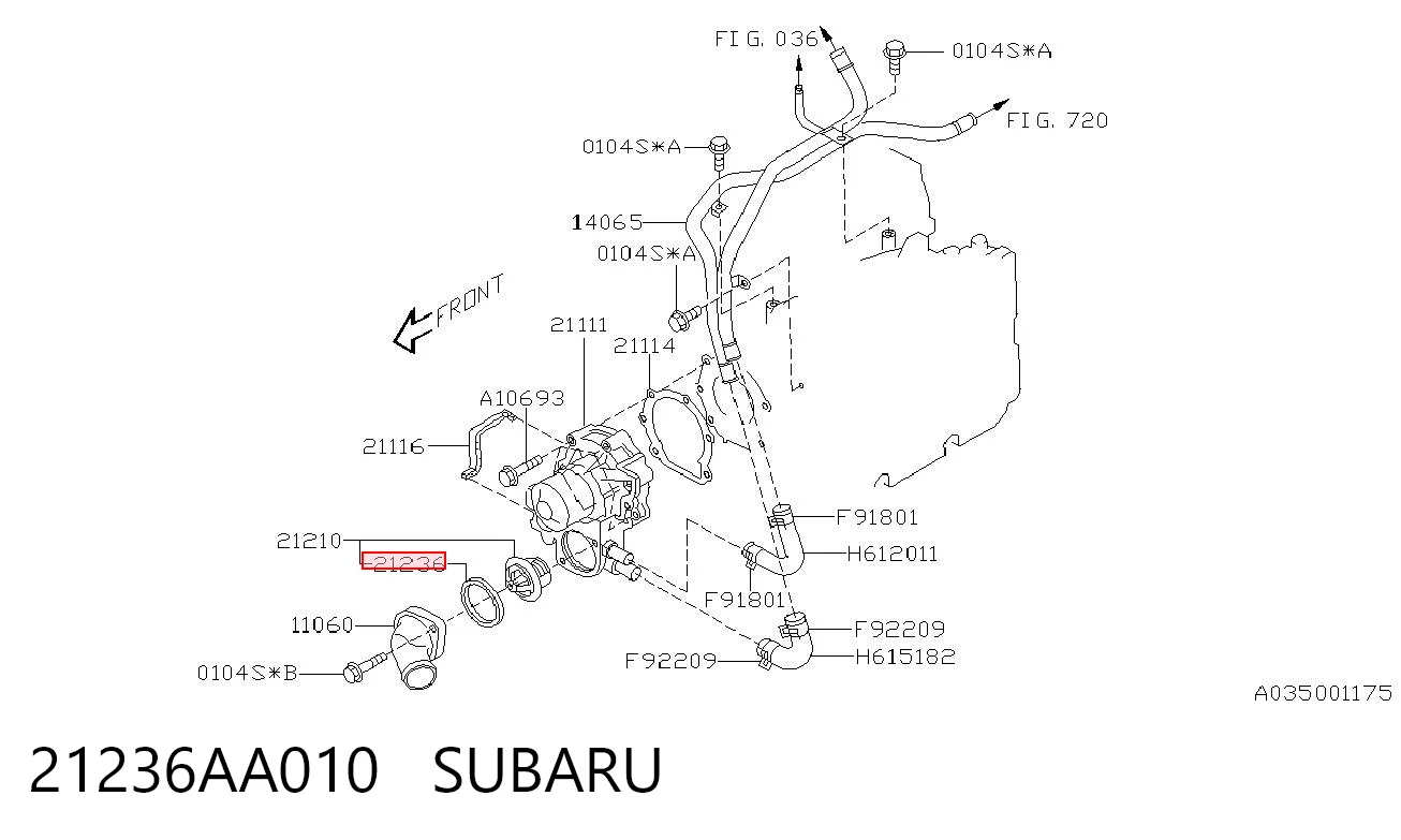 Прокладка корпусу термостата Subaru Legacy III